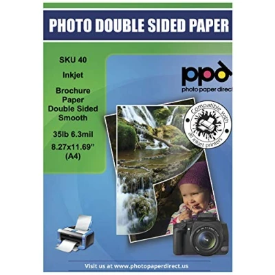 Image of PPD 100 x A4 Inkjet Brochure Flyer Paper 130gsm Double Sided Matt Coated Photo Quality 40