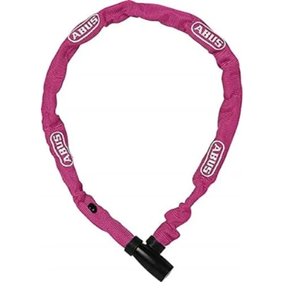 Image of ABUS chain lock 1500 Web bicycle made of special steel 4 mm thick round security level 3 60 cm coral, pink (Coral)