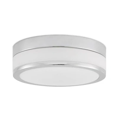 Image of Lindby Flavi ceiling lamp, Ø 28 cm, chrome, glass, IP44, E27