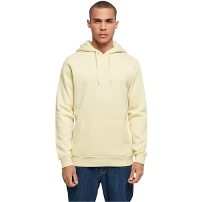 Image of Build Your Brand Men&#039;s BY011 Heavy Hoody Hooded Sweatshirt, softyellow, S