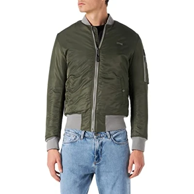 Image of Schott NYC Airforcers Bomber Jacket, Sage Khaki, L