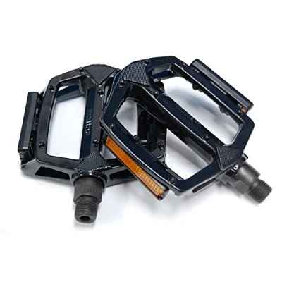 Image of Black Wellgo Metal BMX / ATB FIXIE Platform Pedals 9/16 (3 piece crank)