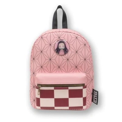 Image of Bioworld Demon Slayer Nezuko Pink Pu Mini Backpack