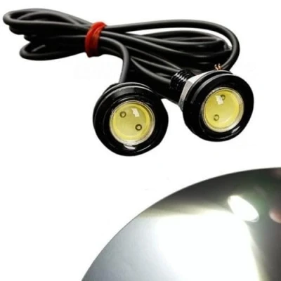 Image of MSA LED Eagle Eye Daytime Running DRL 12V 10W Car Motorcycle Tail Light Lamp 16mm (Bright White, 2)