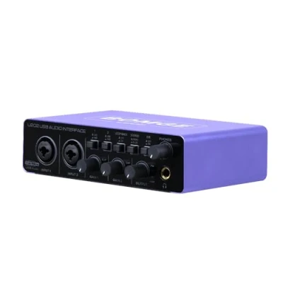 Image of BOMGE USB Audio Interface SOLO with XLR/48V Phantom Power,32Bit/192kHz High Fidelity, for Studio Mixer Guitarist, Vocalist, Podcaster, Producer, Plug and Play (U202P)