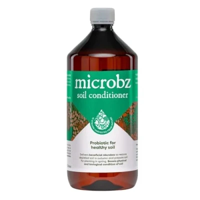 Image of MICROBZ Soil CONDITIONER 1 Litre Concentrate Natural Probiotic Enhancer with Essential Nutrients &amp; Minerals, Chemical Free, Improves Health Fertility, for Healthy Plants Crops