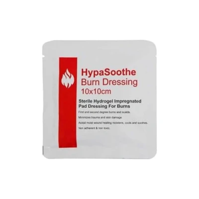 Image of HypaSoothe Burn Dressing 10 x 10cm Sterile Hydrogel Impregnated Pad