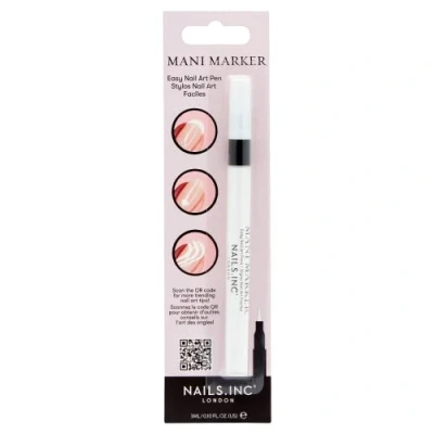 Image of Nails.INC Mani Marker, Easy to Use Nail Polish Art Pen With Precision Tip, Quick Drying, Cruelty Free, Vegan, Bright White