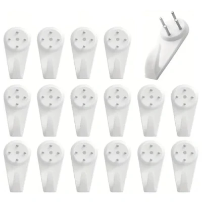 Image of 20pcs Picture Hooks for Hard Wall, Non Trace Hanging Kit Frame Fixing, Hanger Hook Plasterboard Walls Drywall Concrete Wall