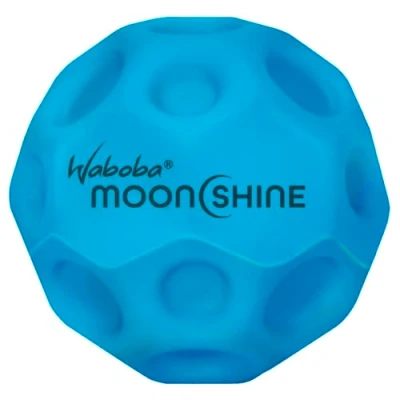 Image of Waboba Moonshine Ball, Light Up Moon Hyper Bouncy Glow In The Dark, Extra Bounce Land Ball Blue 60x60x60 mm