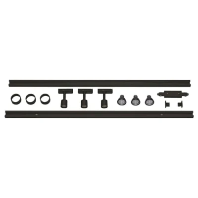 Image of SLV 1 Phase Lighting System, Aluminium, GU10, 12.9 W, Black