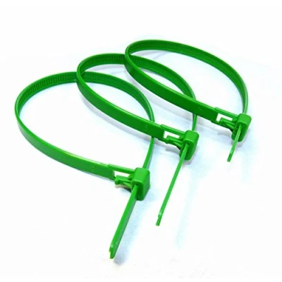 Image of Green Releasable Reusable Cable Ties 7.2mmx300mm, 10 Pieces