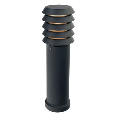 Image of Alta 1 Light Medium Outdoor Bollard Black IP65, E27