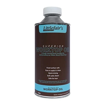Image of Littlefair’s Worktop Oil 1ltr All Round Protection &amp; Food Safe Wood Kitchen with Easy Apply Quick Dry Formula Wooden for a Beautiful Satin Sheen Types