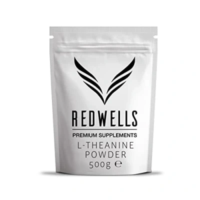Image of Theanine Powder REDWELLS Anxiety &amp; Stress No Additives GMO Free 500g Pack