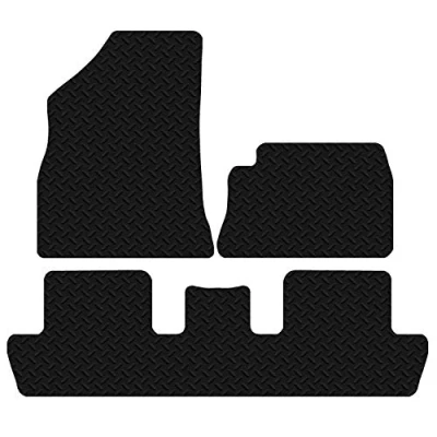 Image of Carsio Car Mats 4pc Set For Peugeot 3008 2009 2016 Tailored Fit Rubber Floor Mat Complete Accessory Black Custom Fitted Anti Slip Backing, Heavy Duty &amp; Waterproof