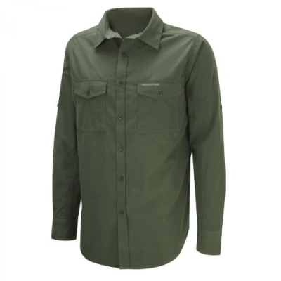 Image of Craghoppers Outdoor Classic Mens Kiwi Long Sleeve Shirt (S) (Cedar)