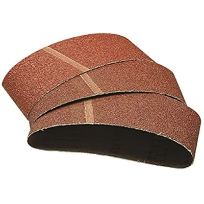 Image of wolfcraft 3 Fabric Sanding Belts 75 x 510 mm, grain 120 I 1914000