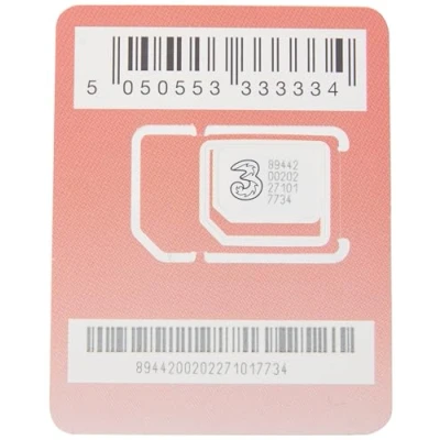 Image of Three Mobile PAYG Voice SIM Pack 100GB