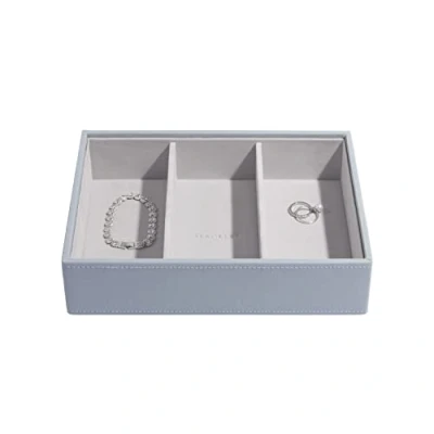 Image of Stackers Dusky Blue Classic Medium Jewellery Box Watch/Accessories Layer