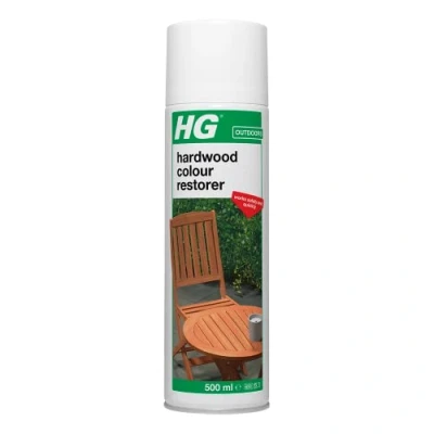 Image of HG Hardwood Colour Restorer, Maintains &amp; Protects Wooden Garden Furniture, Restores Natural Wood 500ml Spray (304050106)
