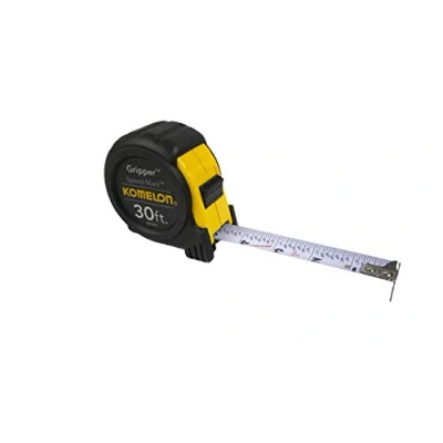 Image of Komelon SM5430 Speed Mark Gripper Acrylic Coated Steel Blade Measuring Tape, 1 Inch X 30Ft, 30&#039;