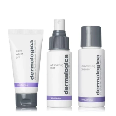 Image of Dermalogica Sensitive Skin Rescue Kit, Calms, Soothes, And Hydrates, UltraCalming Cleanser 50ml, Mist Calm Water Gel 14ml.