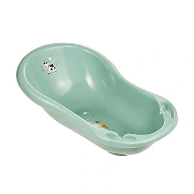 Image of Keeeper Funny Farm Ergonomic Baby Bath, From 0 to Approx. 12 Months, 84 cm, Wiktoria, Nordic Green