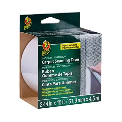 Image of Duck Brand 442063 Self Adhesive Fiberglass Carpet Seaming Tape, 2.44 Inch by 15 Feet, Single Roll