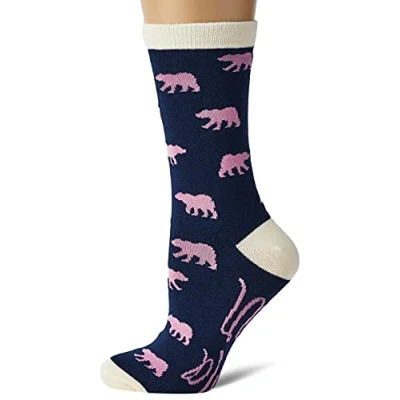 Image of Hatley Women&#039;s Crew Socks Socks, Mama Bear, One Size