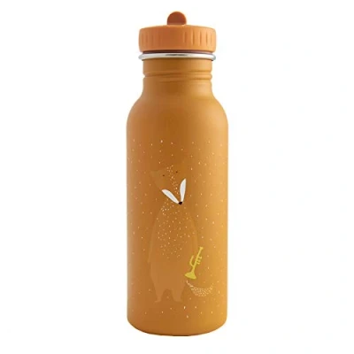 Image of Trixie Drinking Bottle Mr. Fox 500ml Stainless Steel Water for Kids Orange Leakproof Eco Friendly and BPA Free