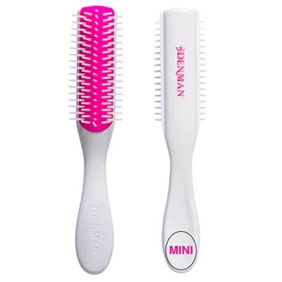 Image of Denman Mini Curl Definer &amp; Styler 5 Row Hairbrush for Detangling, Separating, and Defining Curls, Curly Hairbrush, Sleek Blowdrying (Kyoto) D14
