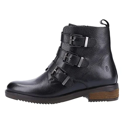 Image of Hush Puppies Women&#039;s Pria Ankle Boot, Black, 4 UK