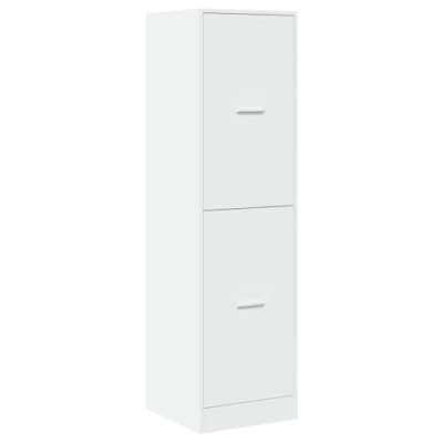 Image of vidaXL Apothecary Cabinet Storage Drawer White Engineered Wood, 4 Drawers, Living Room/Office, 40x41x144.5 cm