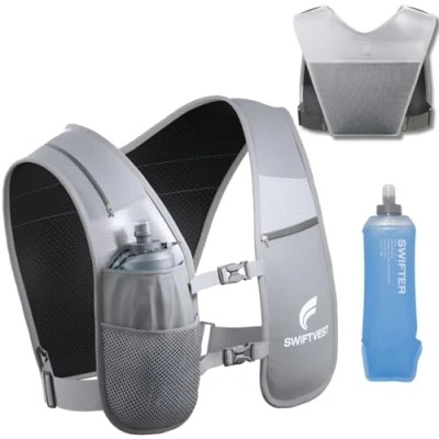 Image of SWIFTVEST™ Running Vest Phone Holder Reflective Hydration Harness Adjustable Water Bottle Unisex 6 Pockets Accessories for Men &amp; Women