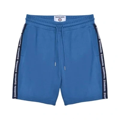 Image of Lambretta Mens Tapped Joggers Sweatpants Sweatshort Dark Blue 2XL