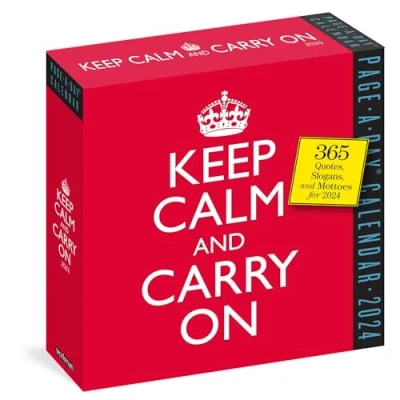 Image of Keep Calm and Carry On Page A Day Calendar 2024: 365 Quotes, Slogans, Mottos for 2024