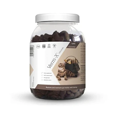 Image of Verm X All Natural Treats for Cats. Supports Intestinal Hygiene. Vet Approved. UFAS Assured. Restores and Maintains Gut Vitality. Wormwood Free Recipe., CT 650