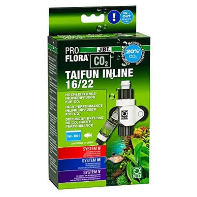 Image of JBL PROFLORA CO2 TAIFUN INLINE 16/22, diffuser, integrated bubble counter and backflow protection, for 160 600 l aquariums