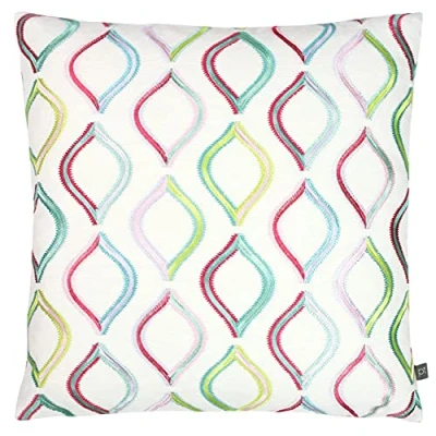 Image of Prestigious Textiles Spinning Top Embroidered Cushion Cover Pink One Size