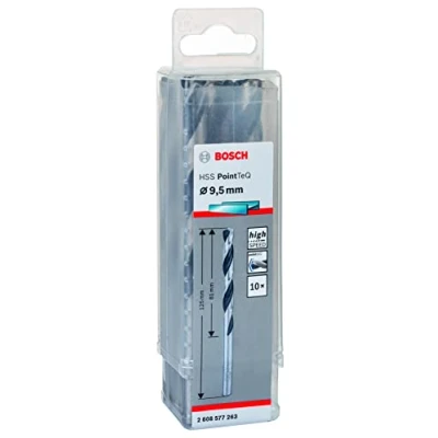 Image of Bosch Professional 10 Piece PointTeQ HSS Twist Drill Bit (for Metal, 9.5 x 81 125 mm, Driver Accessories)