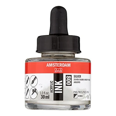 Image of Amsterdam ACRYLC Ink Silver, One Size