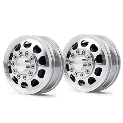 Image of AXspeed Front Beadlock Wheel Rims for 1: 14 Scale Tamiya RC Climbing Trailer Cargo Truck, Pack of 2