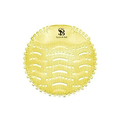 Image of Pack of 10 Urinal Screen Splash Mat Tropical Mango Fragrance. Strong Sieve Guard by Wecansourceitltd®