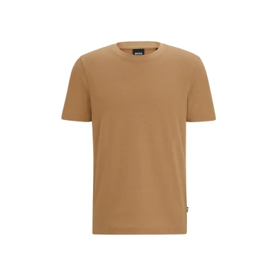 Image of BOSS Tiburt Basic Tshirt, Men&#039;s, Size: Small, Medium beige