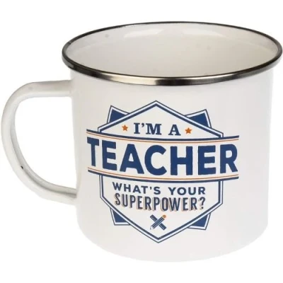 Image of Enamel Personalised Coffee Mug Teacher