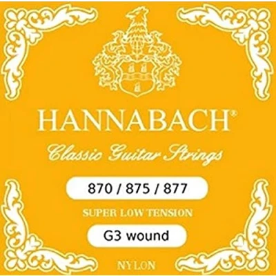 Image of Hannabach Classical Guitar Strings Exclusive Series Medium Tension Set of 3 Bass EXCL7MT
