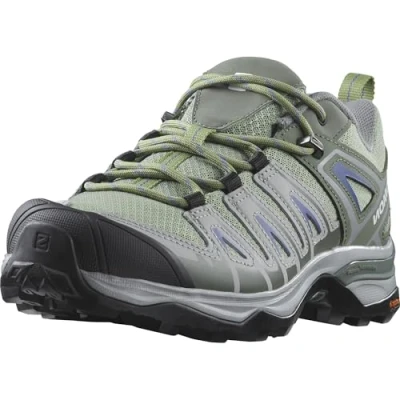 Image of Salomon X Ultra Pioneer Aero Women&#039;s Hiking Shoes, Secure foothold, Stable &amp; cushioned, and Extra grip, Oil Green, 7