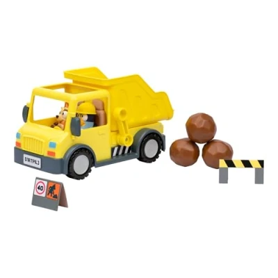Image of Bluey Dump Truck, With Load and Unload Feature, Get Some Work Done Exclusive Hard Hat Muddy Bingo,