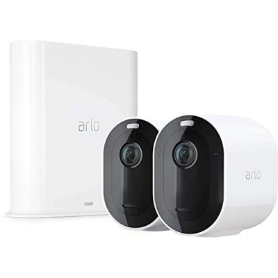 Image of Arlo Pro 3 Security Camera Outdoor, 2K HDR, Wireless CCTV, 6 Month Battery, Colour Night Vision, 2 Way Audio, Alarm, Kit, With Free Trial of Secure Plan, White